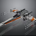 Detailed X Wing Starfighter Model Showcasing Cosmic Aerospace Features