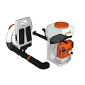 Heavy Duty Industrial Hand Tool With Orange White Housing And Black Handle