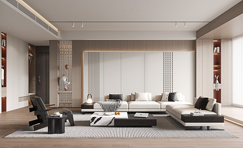 modern living room 3d model