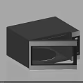 Sleek Modern Kitchen Microwave Oven With Black Silver Exterior And Glass Door