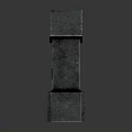 Gray Reinforced Metal Door With Warning Sign Blood Stains On Surface