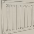 Classical White Columns With Different Styles In Detailed Decorative Frame Architectural Design 3d model