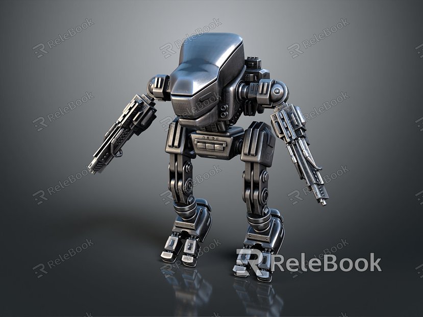 Modern Robot Mech Warrior Machine Battlearm Mechanical Battlearm Machine Warrior model