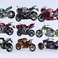 Modern Motorcycle Motorcycle Motorcycle Combination 3d model