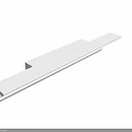 Ornate White Architectural Molding Component with Grooved Design for Interior Use
