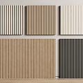 Vertical Stripe Background Wall with Wooden Texture and Various Colors for Modern Interior Decoration