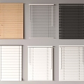 venetian blinds rolling blinds solid wood drawing curtains 3d model