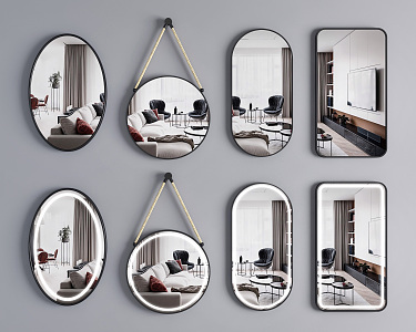 Modern Mirror Decorative Mirror 3d model