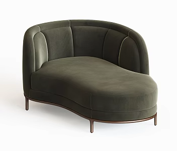 chaise longue fabric sofa fabric leisure chair fabric lounge chair multi-person sofa 3d model