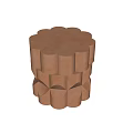 Modern Sofa Stool Low Stool Round 3d model