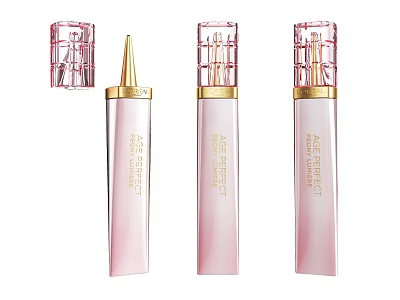 Perfect Diary Pink Lip Gloss With Gold Accents And Transparent Cap Design 3d model