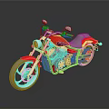 Red And Silver Cruiser Motorcycle With Chrome Details Gray Seat And Reflective Surface