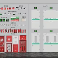 Complete Fire Equipment Setup Including Extinguishers Hydrants Emergency Lights And Fire Doors 3d model