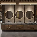 Modern SPA Sauna Room with Massage Tables Stone Walls and Wooden Panels