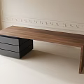 Desk Dining Table 3d model