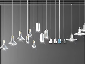 Modern small chandelier 3d model