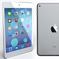 Apple iPad With Silver Body Displaying App Icons On iOS Interface And Apple Logo 3d model