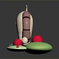 Snail Cartoon Snail Small Snail Reptile Cold Blooded Animal Reptile 3d model