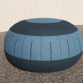 Modern Soft Stool Sofa Stool Round Sitting Stool Cloth Stool 3d model