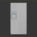 Stainless Steel Double Door Refrigerator With Water Dispenser And Modern Design
