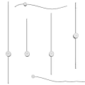 Modern Minimalist Wall Lamps With Black Gold White Metal Linear Design And Round Base