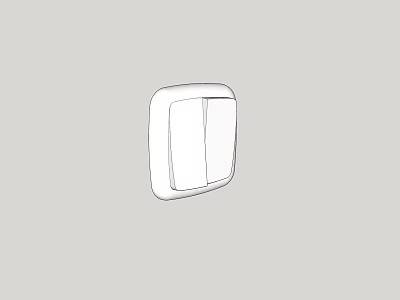 White Double Switch Panel With Modern Design For Home Interior Use 3d model