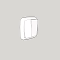 White Double Switch Panel With Modern Design For Home Interior Use