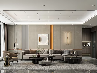 modern living room 3d model