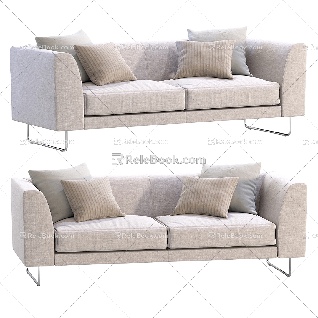 Modern two-seater sofa 3d model