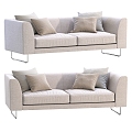 Modern two-seater sofa 3d model