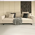 Modern double sofa Minotti poliform sofa 3d model