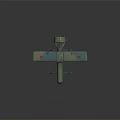 Green Military Airplane Model With Propeller Red Star Markings on Wings and Landing Gear