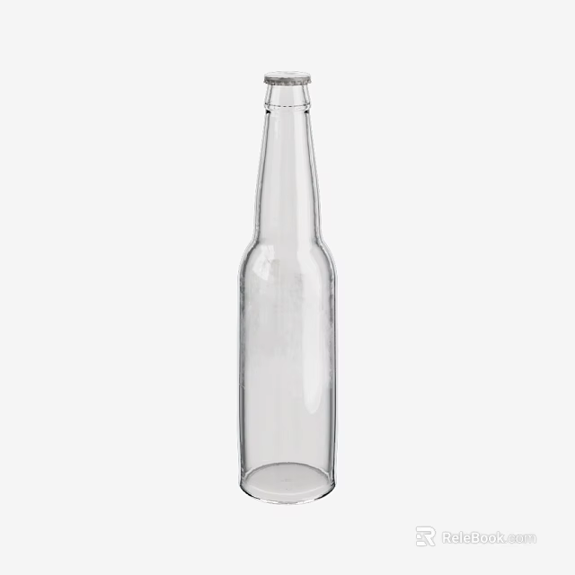 Transparent Ceramic Bottle With Sleek Design For Home Decor And Storage 3d model 
