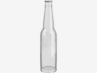 Transparent Ceramic Bottle With Sleek Design For Home Decor And Storage 3d model