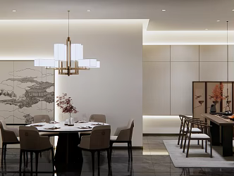 New Chinese-style private room 3d model