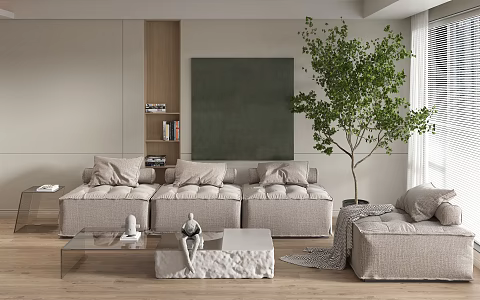 modern living room 3d model