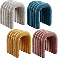 Plush Arched Sofa Stools In Various Colors For Modern Living Areas