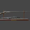 flintlock revolver rifle 3d model