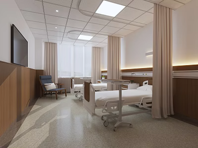 Modern Ward Hospital Ward 3d model