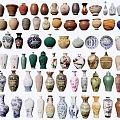 Assorted Ceramic Wares Including Vases Pots Bowls With Diverse Colors And Designs