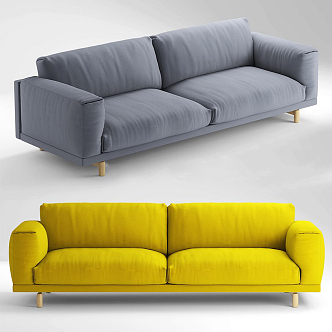 Nordic Double Sofa 3d model