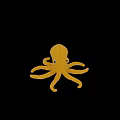 Cute Yellow Octopus Stuffed Toy With Big Eyes And Long Tentacles