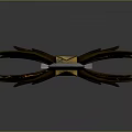 Traditional Decorative Sword Featuring Textured Steel Blade And Ornate Hilt Accents