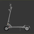 Modern Silver Electric Scooter With Striped Deck And Dual Wheels Design