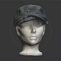 Gray Fabric Baseball Cap Showcased On Mannequin Head With Structured Brim Against Dark Background