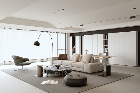 modern living room 3d model