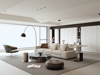 modern living room 3d model