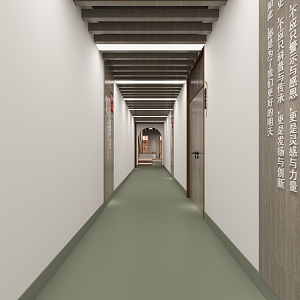 New style office corridor aisle 3d model