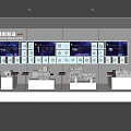 Modern Display Cabinet Display Tools Technology Booth 3d model