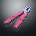 Practical Red Handle Multitool Knife Hardware Tool With Metal Components And Durable Design 3d model
